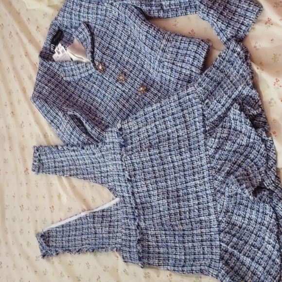 ZARA Blue Tweed Set - Picture 5 of 13